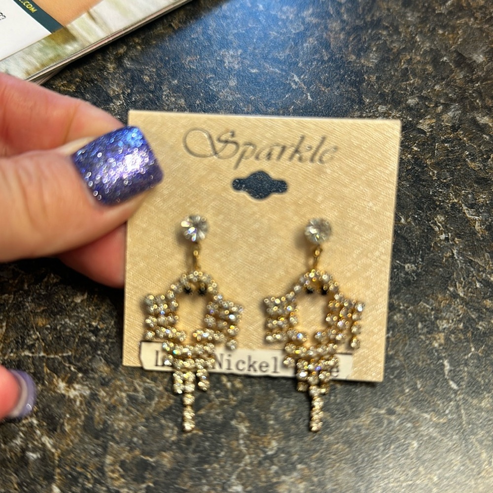 Sparkle RHINESTONE GHOST earrings/NWT